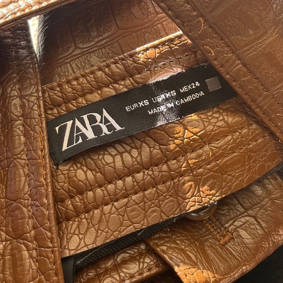 Zara Faux Leather Overall Jumper - Picture 4 of 6